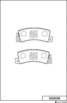 MK Kashiyama D2053M - Brake Pad Set, disc brake autospares.lv