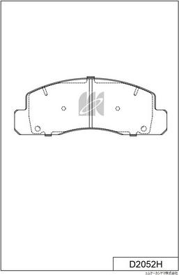 MK Kashiyama D2052H - Brake Pad Set, disc brake autospares.lv