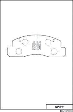 MK Kashiyama D2052 - Brake Pad Set, disc brake autospares.lv