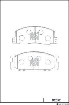 MK Kashiyama D2057 - Brake Pad Set, disc brake autospares.lv