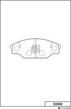 MK Kashiyama D2069 - Brake Pad Set, disc brake autospares.lv