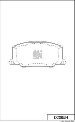 MK Kashiyama D2065H - Brake Pad Set, disc brake autospares.lv