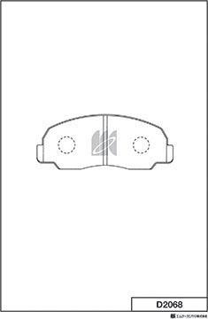 MK Kashiyama D2068 - Brake Pad Set, disc brake autospares.lv