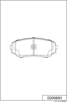 MK Kashiyama D20060H - Brake Pad Set, disc brake autospares.lv