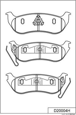 MK Kashiyama D20004H - Brake Pad Set, disc brake autospares.lv