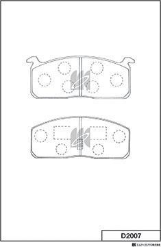 MK Kashiyama D2007 - Brake Pad Set, disc brake autospares.lv