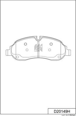 MK Kashiyama D20149H - Brake Pad Set, disc brake autospares.lv