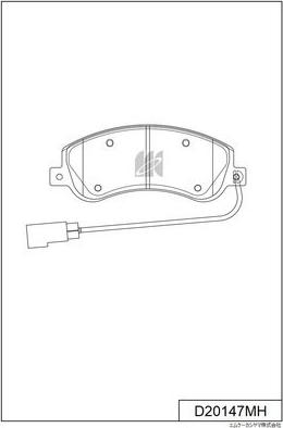 MK Kashiyama D20147MH - Brake Pad Set, disc brake autospares.lv