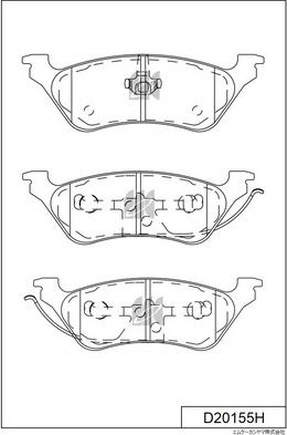 MK Kashiyama D20155H - Brake Pad Set, disc brake autospares.lv