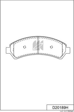 MK Kashiyama D20189H - Brake Pad Set, disc brake autospares.lv