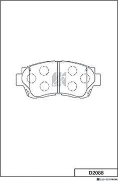 MK Kashiyama D2088 - Brake Pad Set, disc brake autospares.lv