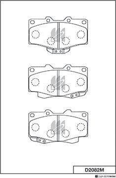 MK Kashiyama D2082M - Brake Pad Set, disc brake autospares.lv