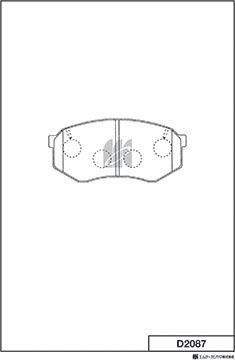 MK Kashiyama D2087 - Brake Pad Set, disc brake autospares.lv