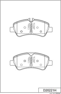 MK Kashiyama D20221H - Brake Pad Set, disc brake autospares.lv