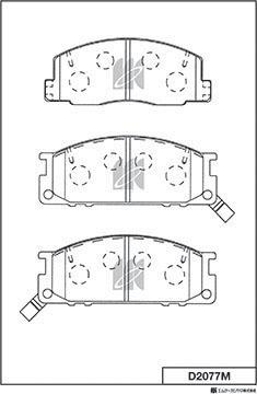 MK Kashiyama D2077M - Brake Pad Set, disc brake autospares.lv