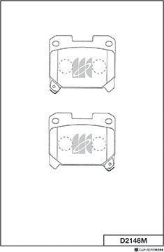 MK Kashiyama D2146M - Brake Pad Set, disc brake autospares.lv