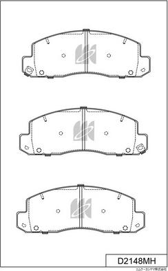 MK Kashiyama D2148MH - Brake Pad Set, disc brake autospares.lv