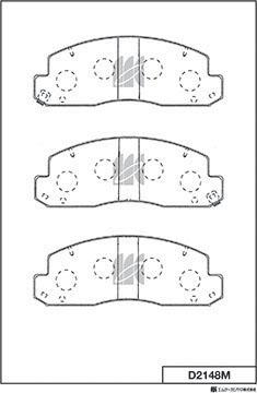 MK Kashiyama D2148M - Brake Pad Set, disc brake autospares.lv