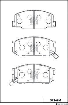 MK Kashiyama D2142M - Brake Pad Set, disc brake autospares.lv