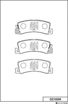 MK Kashiyama D2165M - Brake Pad Set, disc brake autospares.lv