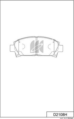 MK Kashiyama D2108H - Brake Pad Set, disc brake autospares.lv