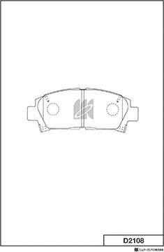 MK Kashiyama D2108 - Brake Pad Set, disc brake autospares.lv
