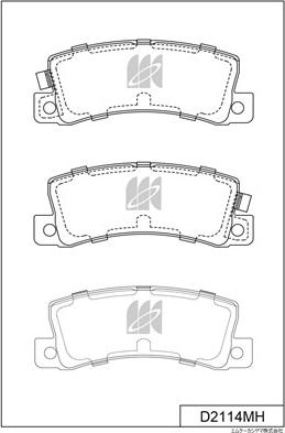 MK Kashiyama D2114MH - Brake Pad Set, disc brake autospares.lv