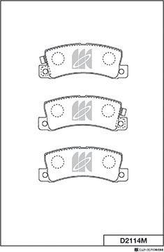 MK Kashiyama D2114M - Brake Pad Set, disc brake autospares.lv