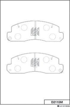 MK Kashiyama D2115M - Brake Pad Set, disc brake autospares.lv