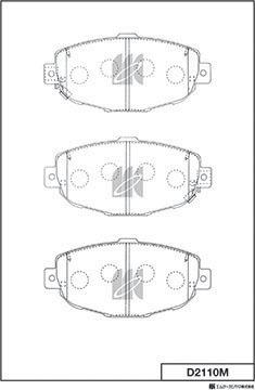 MK Kashiyama D2110M - Brake Pad Set, disc brake autospares.lv