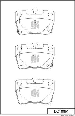 MK Kashiyama D2188MH - Brake Pad Set, disc brake autospares.lv