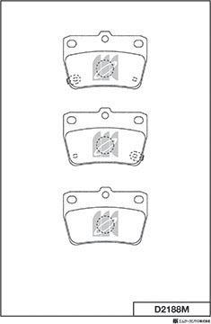 MK Kashiyama D2188M - Brake Pad Set, disc brake autospares.lv