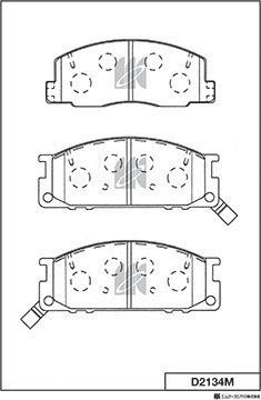 MK Kashiyama D2134M - Brake Pad Set, disc brake autospares.lv