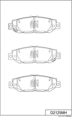 MK Kashiyama D2125MH - Brake Pad Set, disc brake autospares.lv