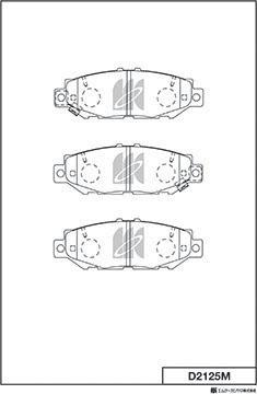 MK Kashiyama D2125M - Brake Pad Set, disc brake autospares.lv