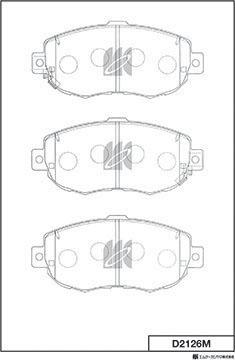 MK Kashiyama D2126M - Brake Pad Set, disc brake autospares.lv