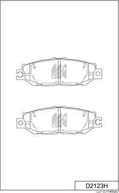 MK Kashiyama D2123H - Brake Pad Set, disc brake autospares.lv