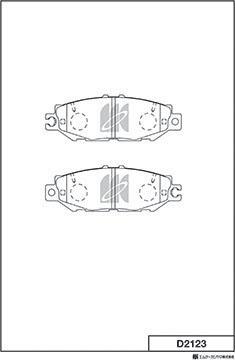 MK Kashiyama D2123 - Brake Pad Set, disc brake autospares.lv