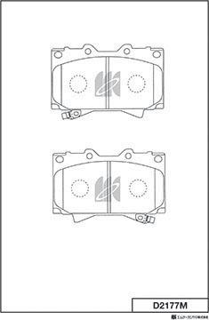 MK Kashiyama D2177M - Brake Pad Set, disc brake autospares.lv