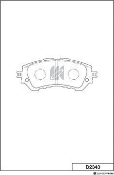 MK Kashiyama D2343 - Brake Pad Set, disc brake autospares.lv