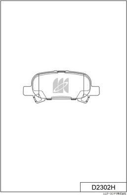 MK Kashiyama D2302H - Brake Pad Set, disc brake autospares.lv