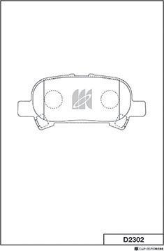 MK Kashiyama D2302 - Brake Pad Set, disc brake autospares.lv