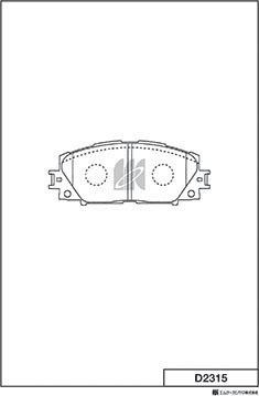 MK Kashiyama D2315 - Brake Pad Set, disc brake autospares.lv