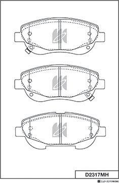 MK Kashiyama D2317MH - Brake Pad Set, disc brake autospares.lv