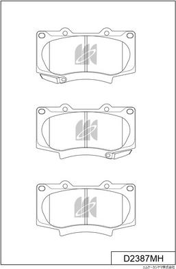 MK Kashiyama D2387MH - Brake Pad Set, disc brake autospares.lv