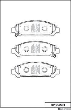 MK Kashiyama D2334MH - Brake Pad Set, disc brake autospares.lv