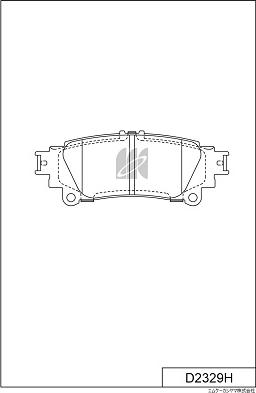 MK Kashiyama D2329H - Brake Pad Set, disc brake autospares.lv