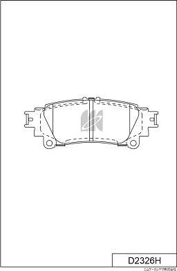 MK Kashiyama D2326H - Brake Pad Set, disc brake autospares.lv