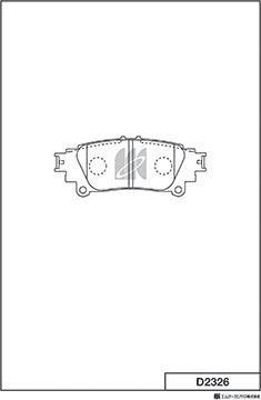 MK Kashiyama D2326 - Brake Pad Set, disc brake autospares.lv