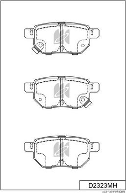 MK Kashiyama D2323MH - Brake Pad Set, disc brake autospares.lv